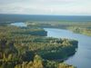 Der Anblick auf den schönen Świętajno-See